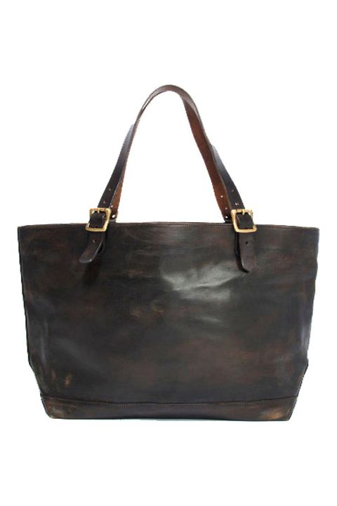【ラスト1点 / 25SS】LEATHER TRAVEL TOTE BAG - LARGE [BLACK] | トラベル トートバッグ (ラージ) / ブラック