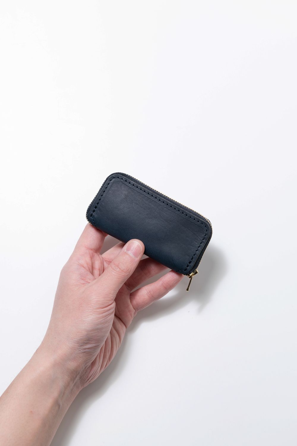 LEATHER VOYAGE ROUND ZIP KEY CASE [MARINE] | キーケース (ラウンドジップ) / ネイビー
