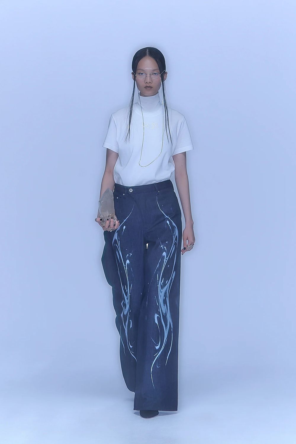【26SS / 予約受付中】Refract Bleach Denim [navy]  - リフラクトブリーチデニム [ネイビー] / SS26BT09