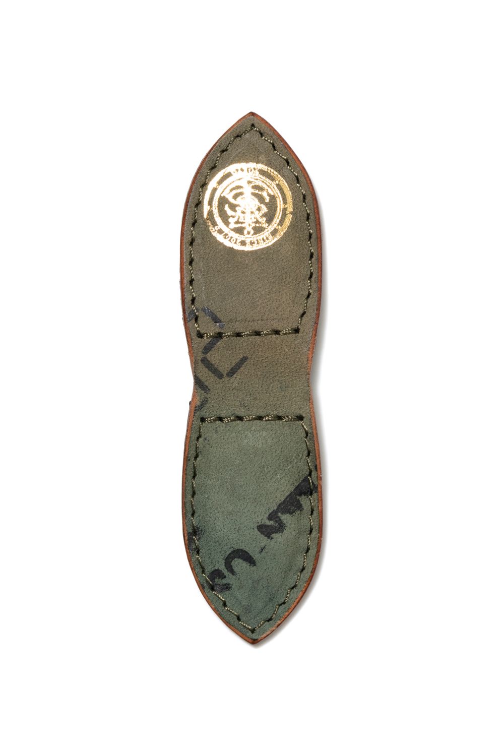 LEATHER GARRISON MONEY CLIP [ARMY GREEN] TypeB | シェルコードバン マネークリップ / アーミーグリーン