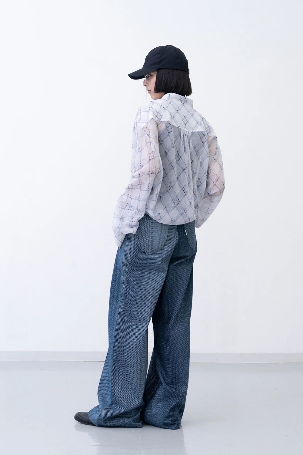 【26SS / 予約受付中】Lattice Sheer Shirt [white] - ラティスシアーシャツ [ホワイト] / SS26SH04