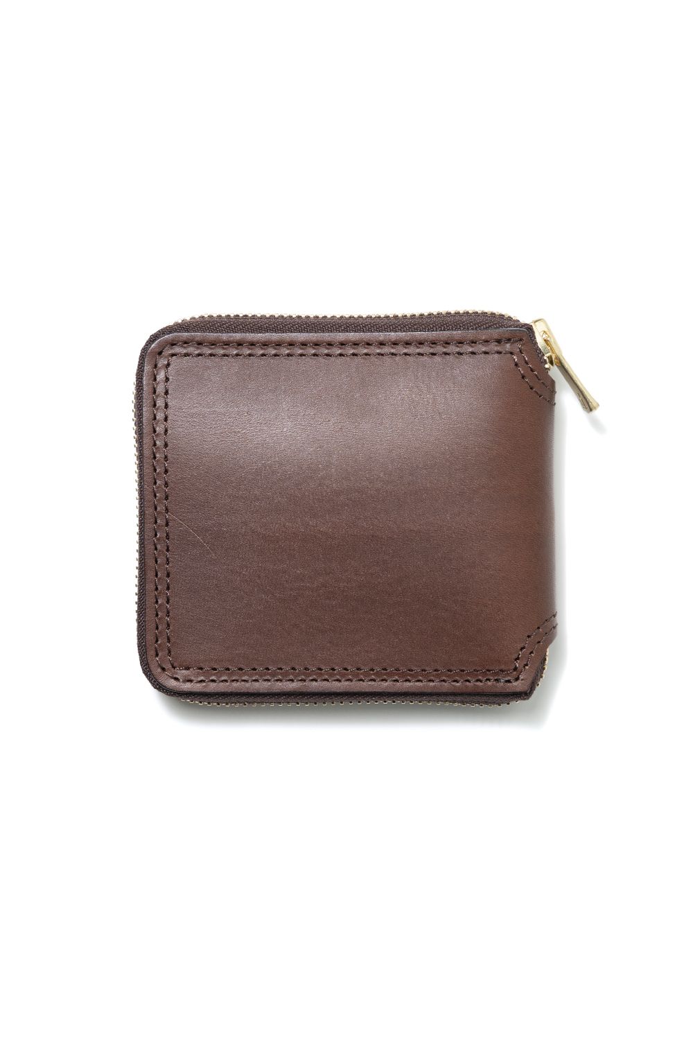LEATHER VOYAGE ROUND ZIP SHORT WALLET [CORTESIA] | ショートウォレット (ラウンドジップ) [ブラウン
