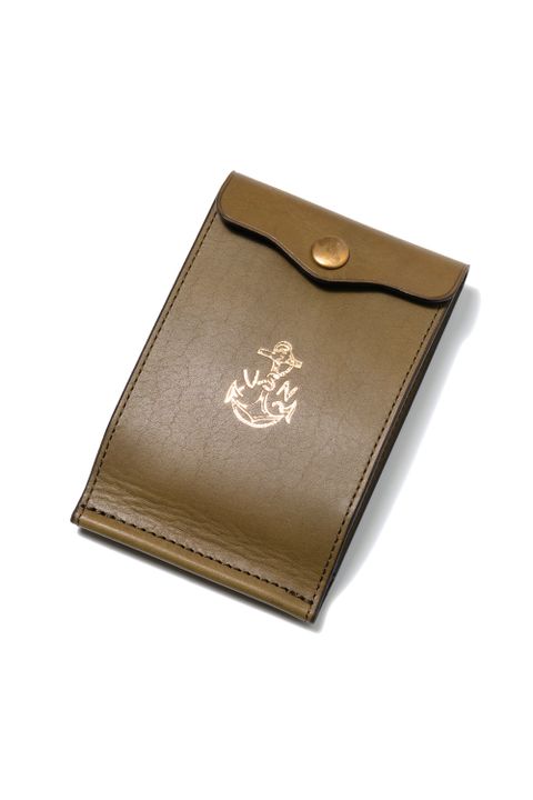 【26SS】LEATHER NAVAL MONEY CLIP [VERDE] | ネイバル マネークリップ / オリーブ