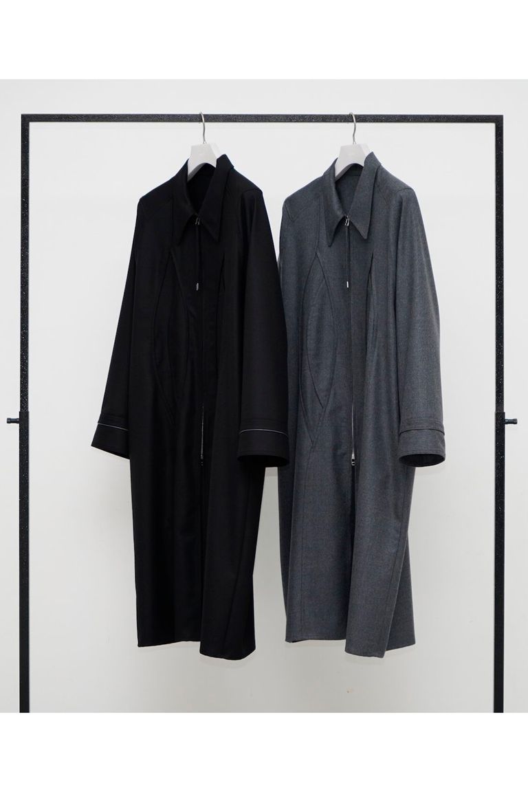 HATRA - 【23AW】Arc Over Coat [black] - アークオーバーコート 