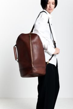 【25SS予約受付中｜12/17まで】レザーダッフルバッグ [ブラウン] / LEATHER DUFFLE BAG [BROWN]