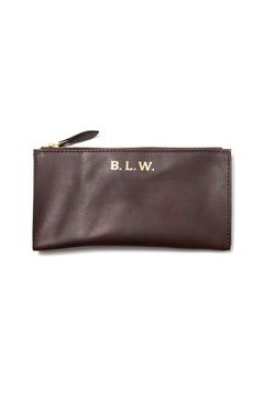 【ラスト1点 / 25SS】LEATHER WANDER POUCH【B.L.W.】/ BROWN | マチ付きレザーポーチ / ブラウン