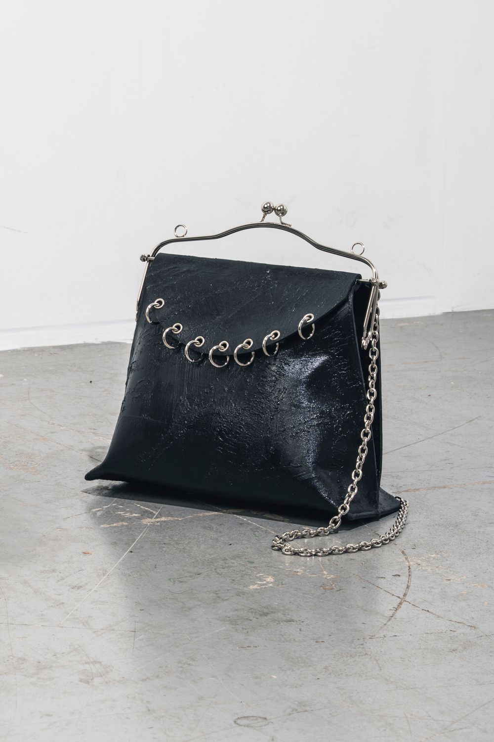 【ラスト1点】シャトレーヌ (ハンド) バッグ [ブラック] / w25-08-bk