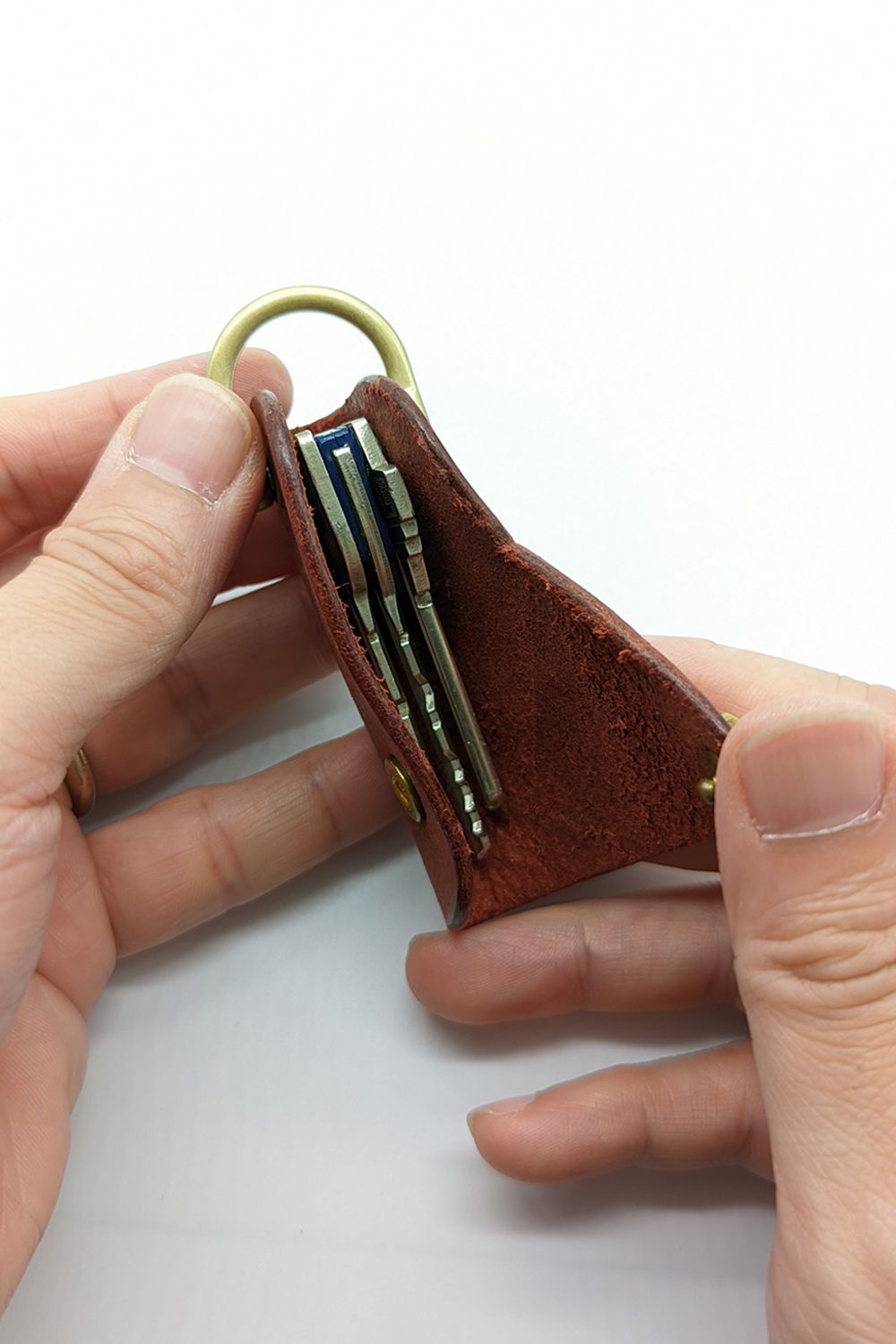 ボタンフックキーケース S [レッド] / Button Hook Key Case [RED] - プエブロ