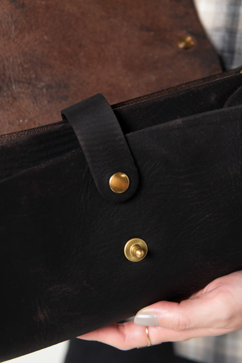【24AW】LEATHER GARCON 2WAY BAG [BLACK] | ショルダーバッグ /  クラッチバッグ (2Way) / ブラック