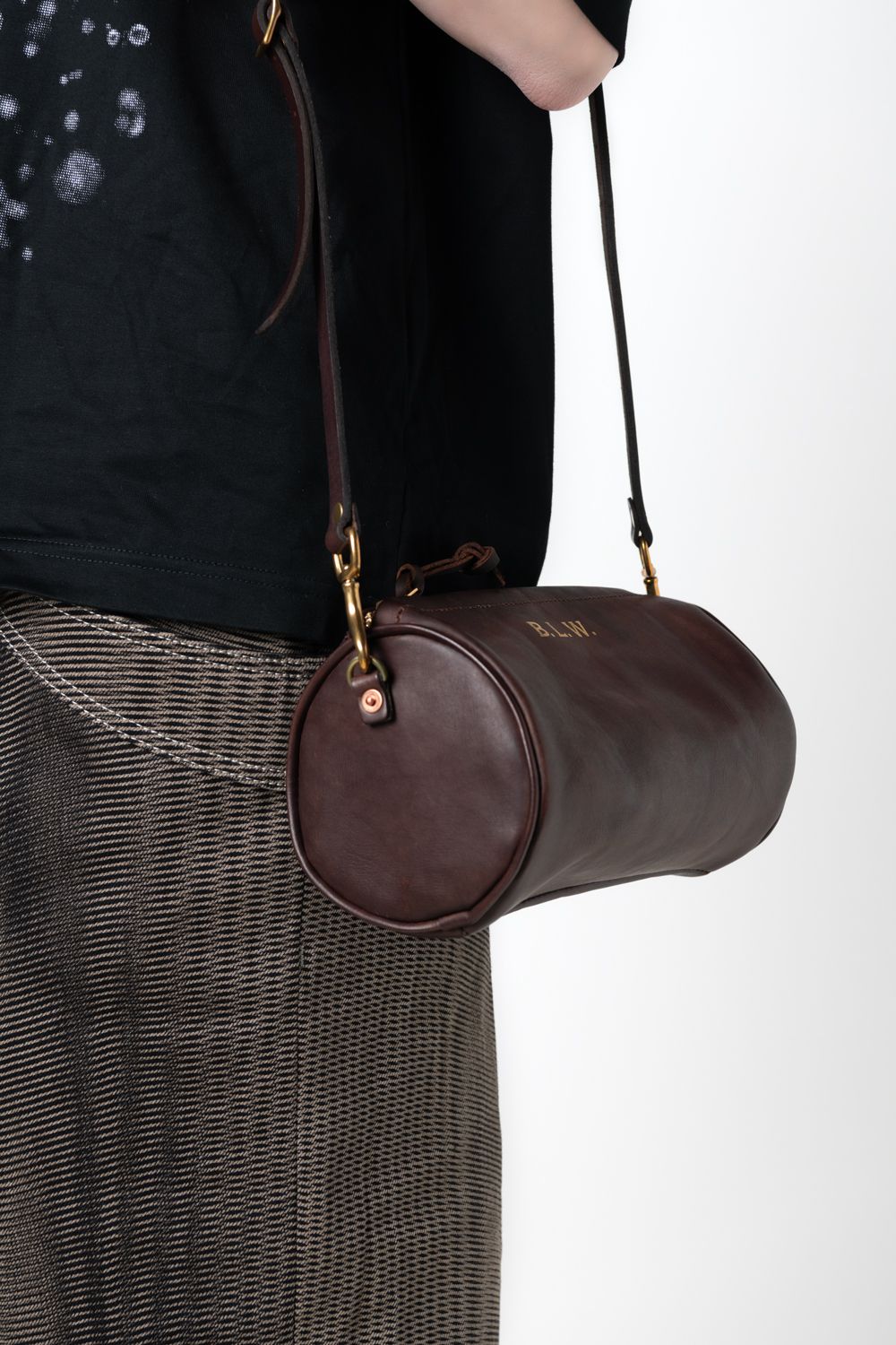 【ラスト1点 / 26SS】LEATHER VOYAGE DRUM BAG [BROWN] | レザードラムバッグ / ブラウン