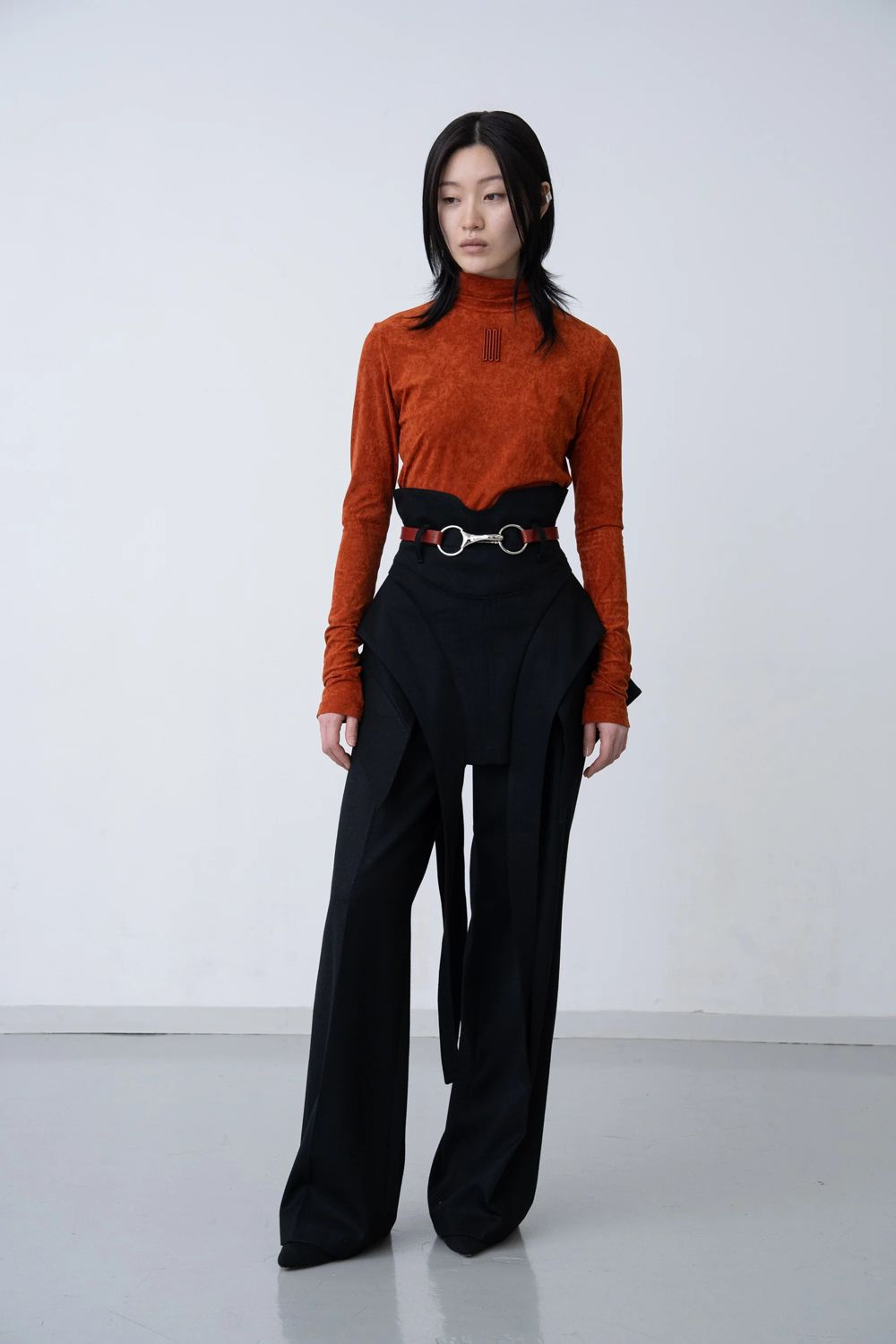 【26AW / 予約受付中】Orbital Belt LT [terracotta] - オービタルベルト レザー [テラコッタ] / FW26AC03