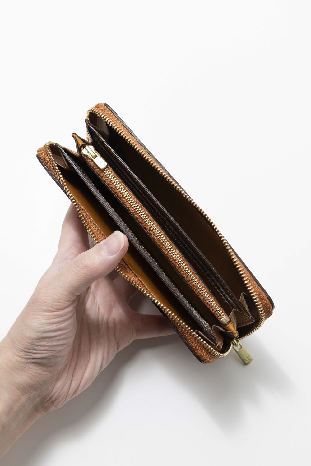 LEATHER VOYAGE ROUND ZIP LONG WALLET [MEAL] Type-A | ロングウォレット (ラウンドジップ) / キャメル