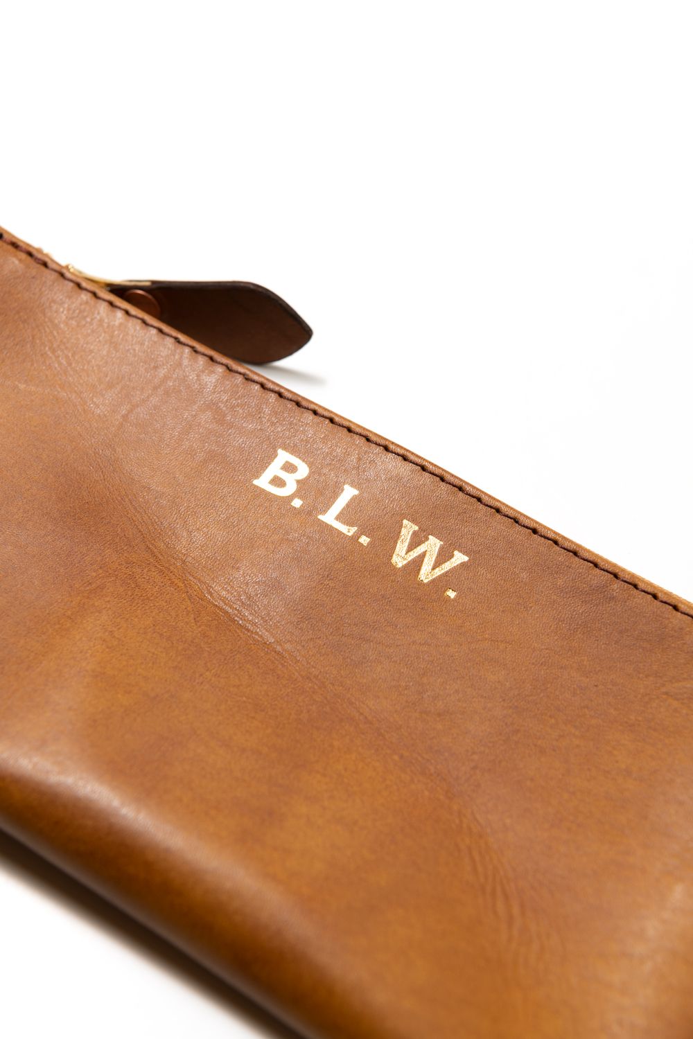 【ラスト1点 / 25SS】LEATHER WANDER POUCH【B.L.W.】/ SAND | マチ付きレザーポーチ / サンド
