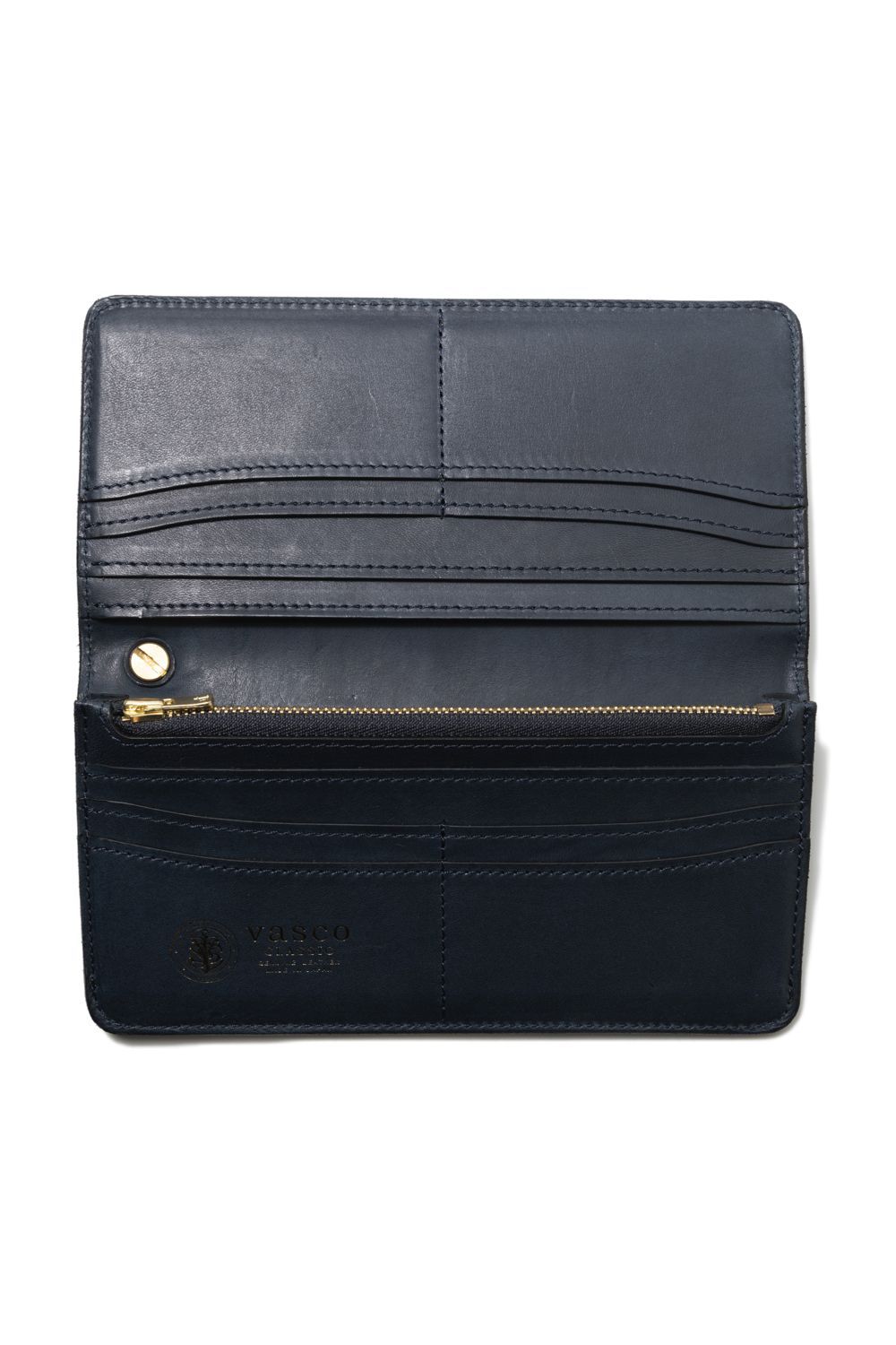 【25SS予約受付中｜12/17まで】LEATHER VOYAGE LONG WALLET [MARINE] | ロングウォレット / ネイビー