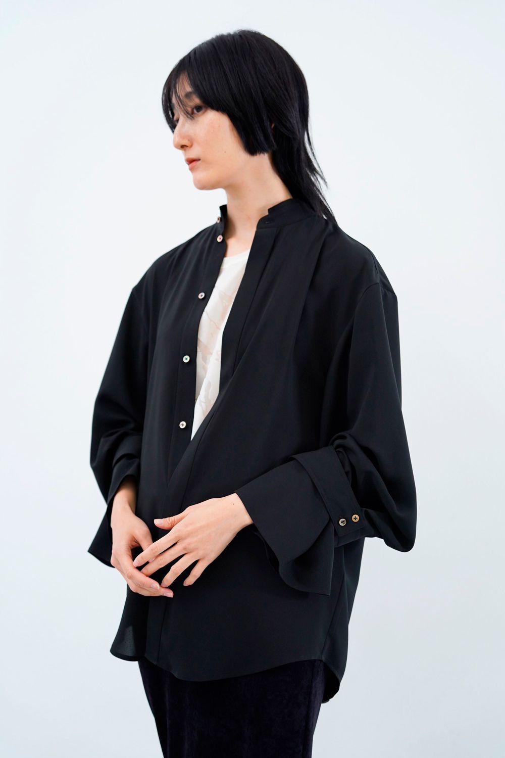 【24AW】Pure Shirt [black] - ピュアシャツ [ブラック] / AW24SH01