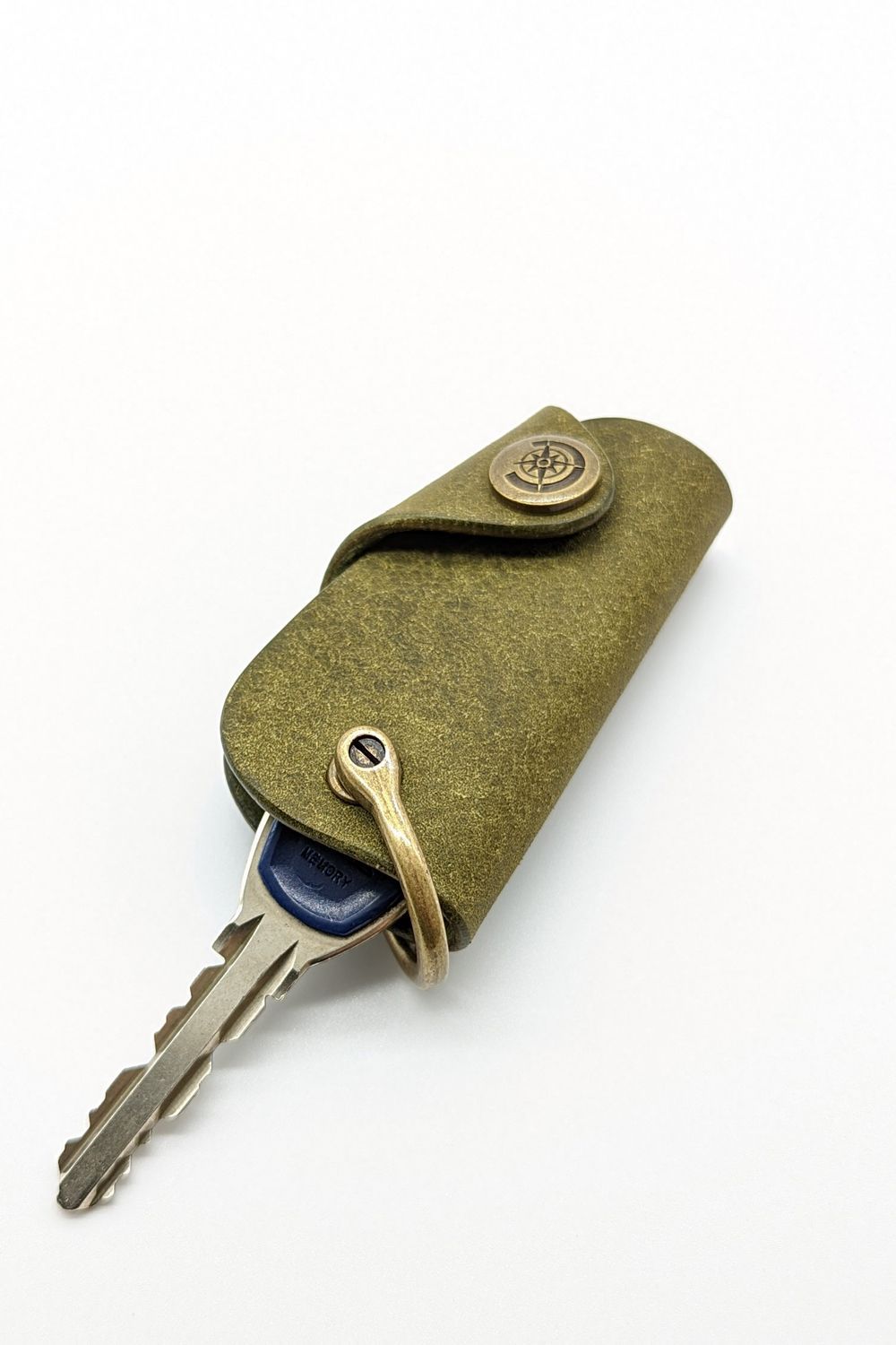 ボタンフックキーケース S [オリーブ] / Button Hook Key Case [OLIVE] - プエブロ