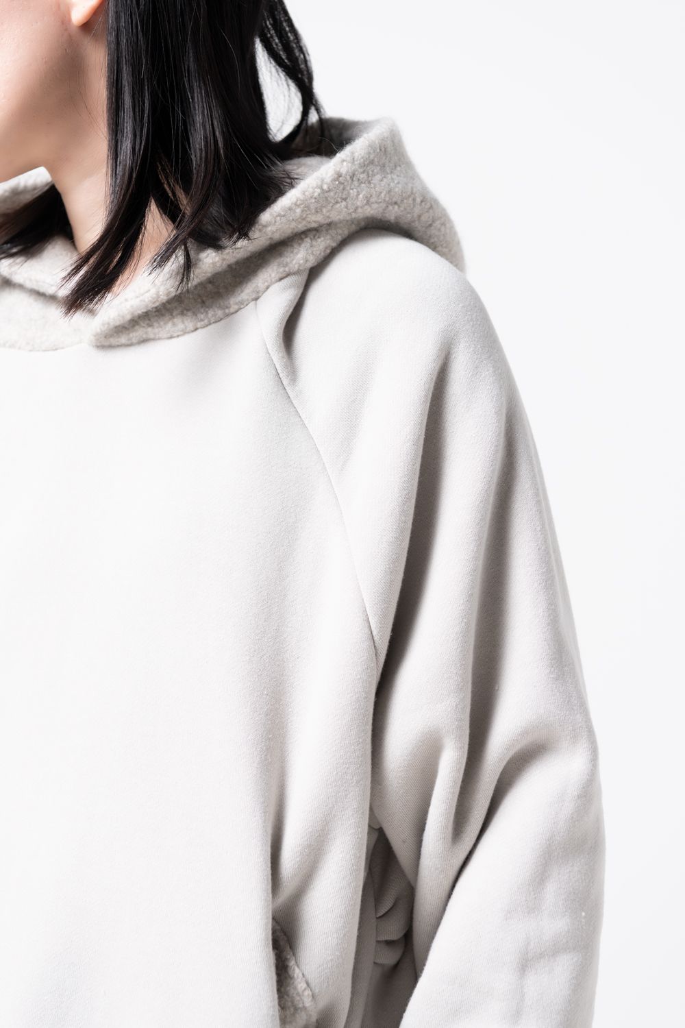 【23AW】balloon over boa hoody [GRAY BEIGE] - バルーンオーバーボアフーディー [グレーベージュ] / vu-a23-t06