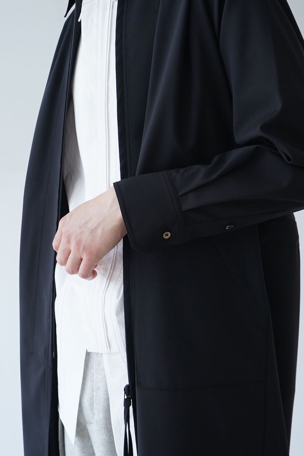 HATRA - 【22AW】Window Over Shirt [BLACK] - ウィンドウオーバーシャツ [ブラック] / AW22OU07 |  BONITA ONLINE STORE