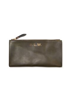 【25SS】LEATHER WANDER POUCH【B.L.W.】/ OLIVE | マチ付きレザーポーチ / オリーブ