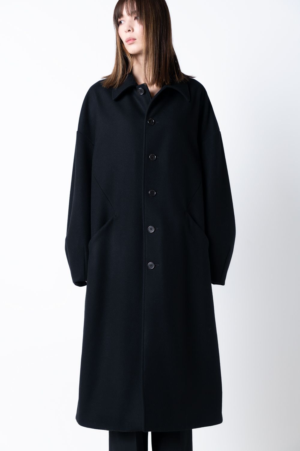 VU - 【ラスト1点 / 23AW】long wide coat [BLACK] - ロングワイド