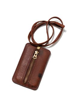 PAINT LEATHER NECK WALLET [CAMEL] | ペイントレザー ネックウォレット / キャメル