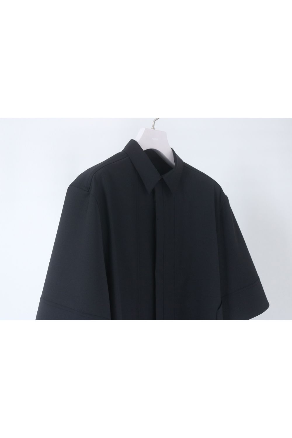 【ラスト1点 / 25SS】Tri Front Shirt [black] - トライフロントシャツ [ブラック] / SS25SH04