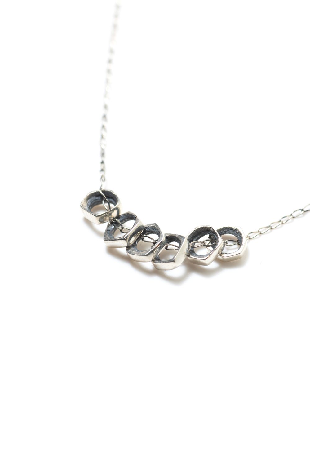 【ラスト1点】ROCK BEADs NECKRACE2 POLYGON OX / ロックビーズネックレス2 ポリゴン [シルバー]