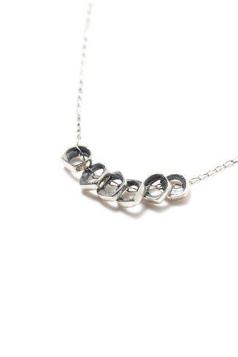 【ラスト1点】ROCK BEADs NECKRACE2 POLYGON OX / ロックビーズネックレス2 ポリゴン [シルバー]