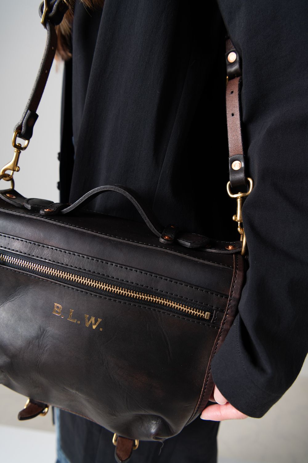 【25SS】LEATHER WANDER PANNIER BAG -SMALL [BLACK] | パニエバッグ (スモール) / ブラック