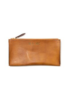 【ラスト1点 / 25SS】LEATHER WANDER POUCH【B.L.W.】/ SAND | マチ付きレザーポーチ / サンド
