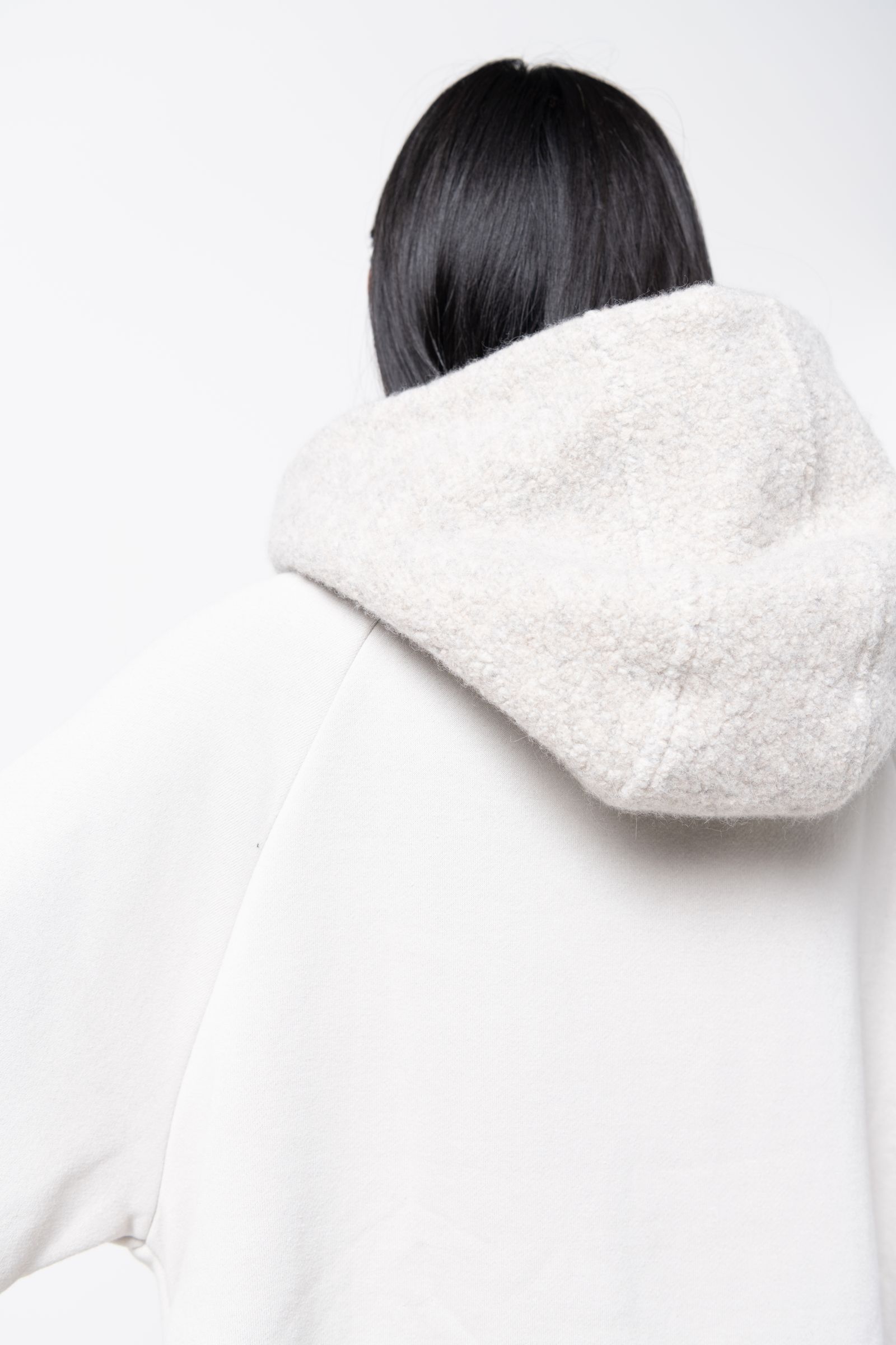 【23AW】balloon over boa hoody [GRAY BEIGE] - バルーンオーバーボアフーディー [グレーベージュ] / vu-a23-t06