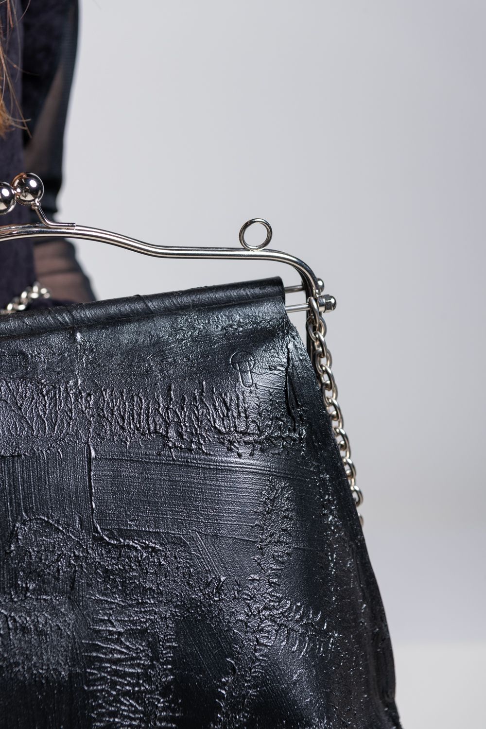 【ラスト1点】シャトレーヌ (ハンド) バッグ [ブラック] / w25-08-bk