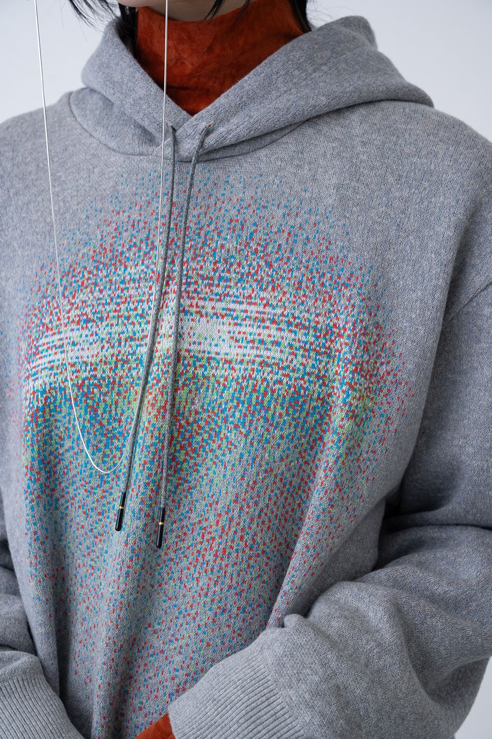 【26AW / 予約受付中】Photon Knit Hoodie [grey] - フォトンニットフーディ [グレー] / FW26KN02