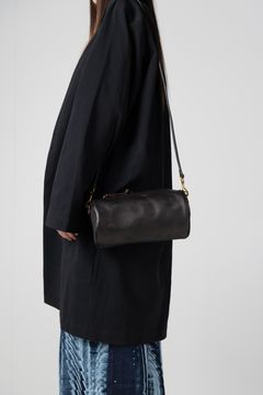 【ラスト1点 / 25SS】LEATHER VOYAGE DRUM BAG [BLACK] | レザードラムバッグ / ブラック