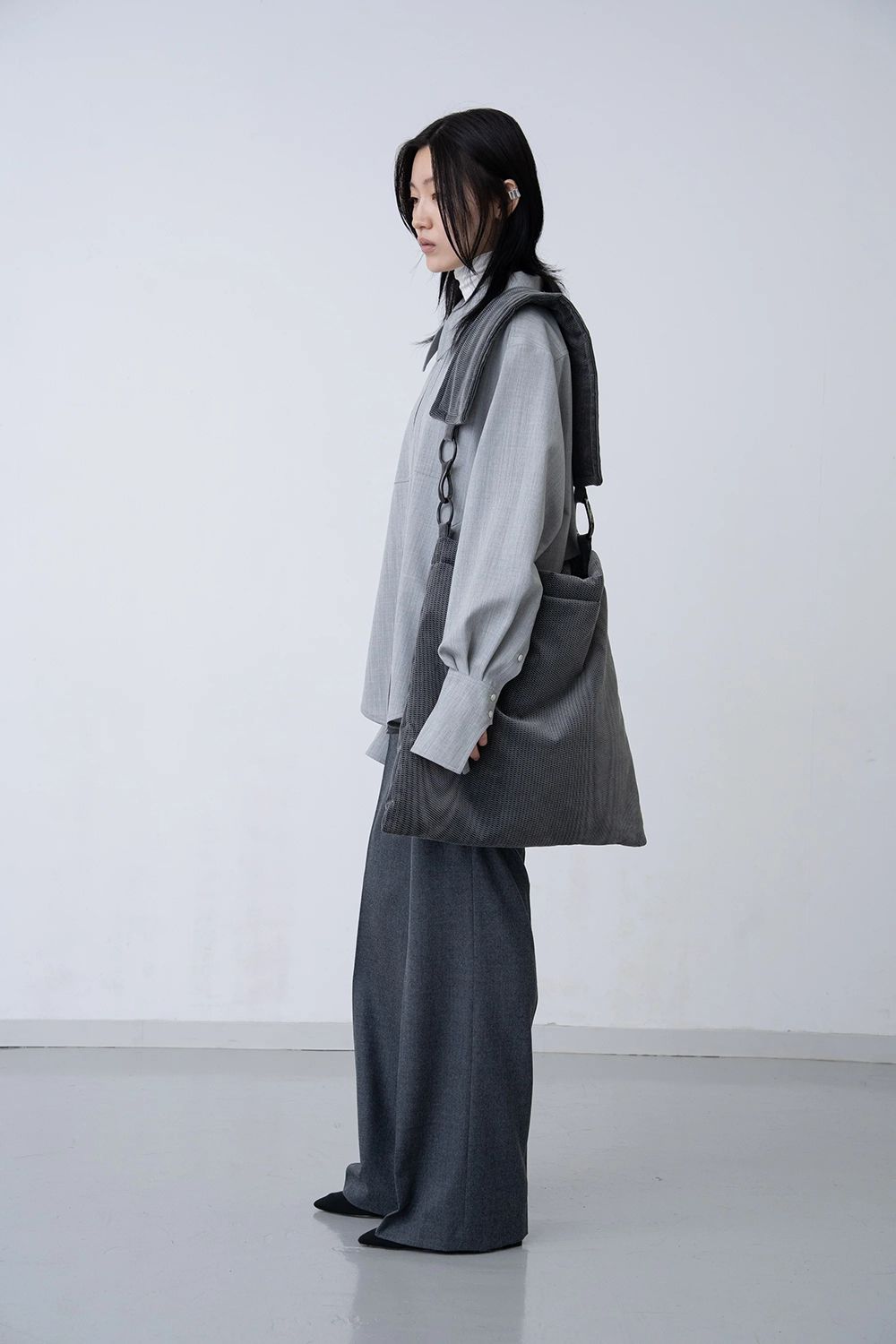 【26AW / 予約受付中】Mirage Corduroy Tote [steal-grey] - ミラージュコーデュロイトート [ミッドナイト] / FW26AC01