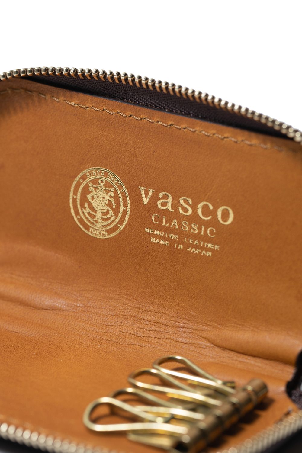 LEATHER VOYAGE ROUND ZIP KEY CASE [VERDE] | キーケース (ラウンドジップ) / オリーブ