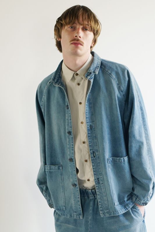 【24AW】vintage denim work jacket [VINTAGE BLUE] - ヴィンテージデニムワークジャケット [ ビンテージブルー] / vu-jkt-005