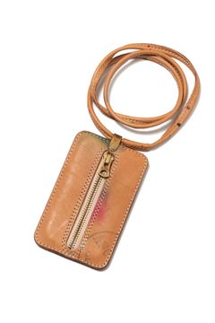 PAINT LEATHER NECK WALLET [NATURAL] | ペイントレザー ネックウォレット / ナチュラル