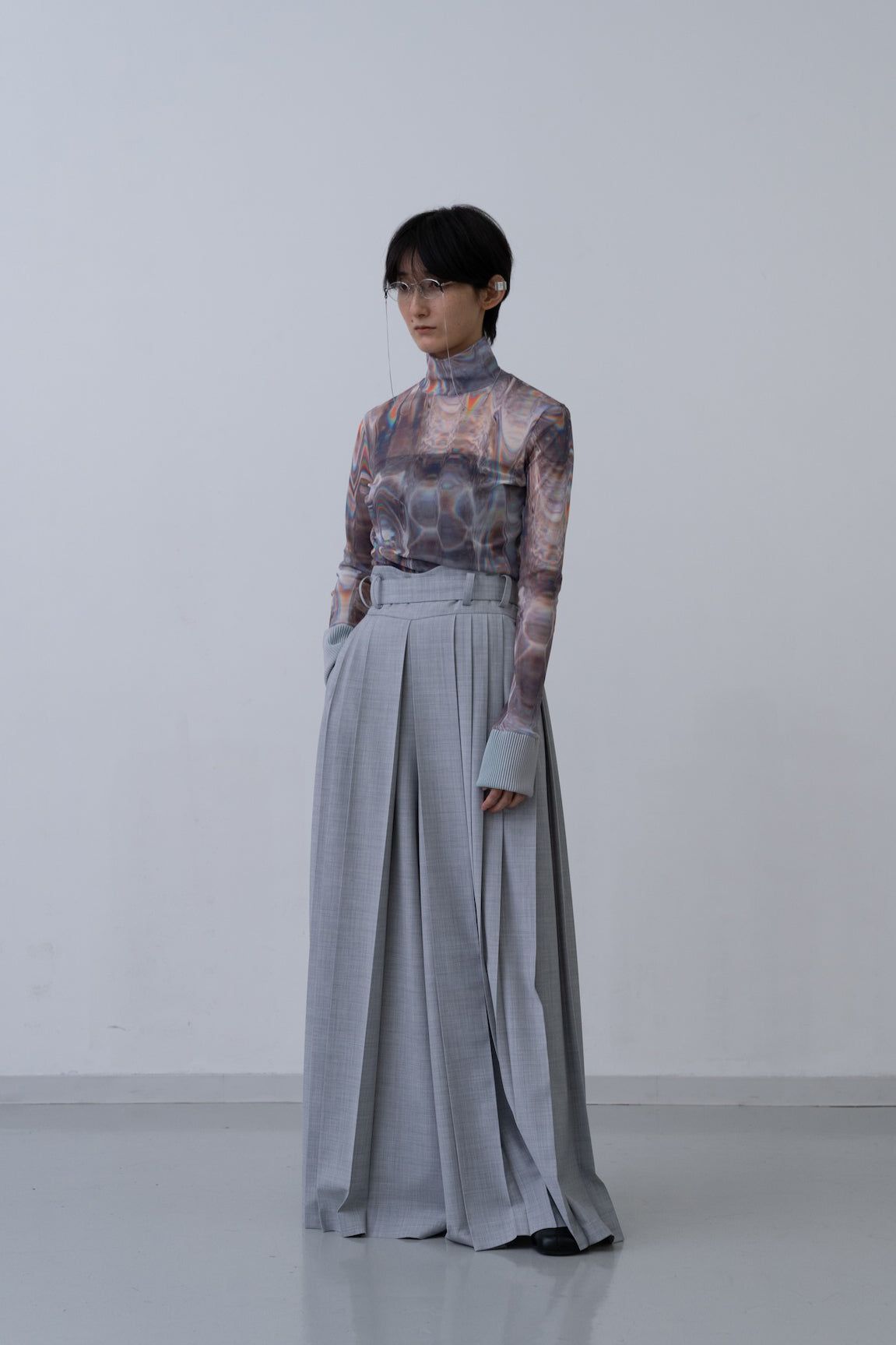 Hak Pleats Pants U [grey]