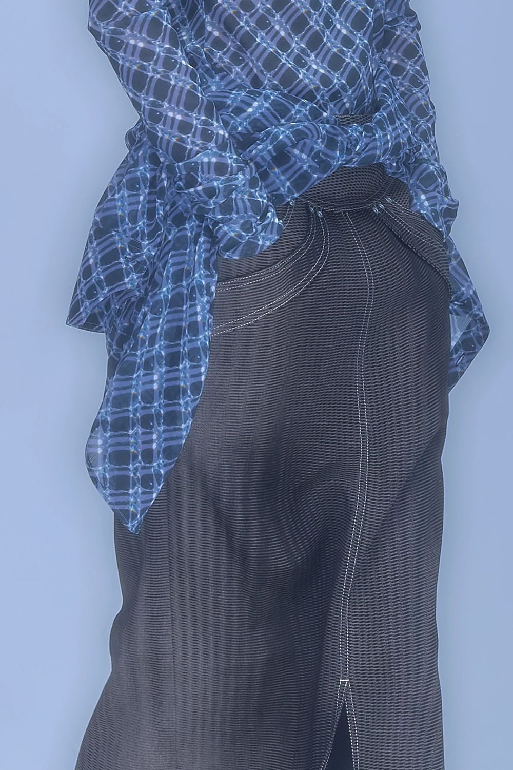 【26SS / 予約受付中】Mirage Bleach Skirt [black]  - ミラージュブリーチスカート [ブラック] / SS26BT08