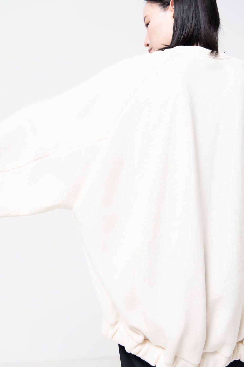 【ラスト1点 / 23AW】balloon easy sweat [OFF WHITE] - バルーンイージースウェット [オフホワイト] / vu-a23-t24