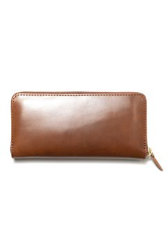 【25SS予約商品】シェルコードバンラウンドジップロングウォレット [ウィスキー] / LEATHER GARRISON ROUND ZIP LONG WALLET [WHISKY]