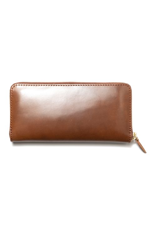 【25SS予約商品】シェルコードバンラウンドジップロングウォレット [ウィスキー] / LEATHER GARRISON ROUND ZIP LONG WALLET [WHISKY]