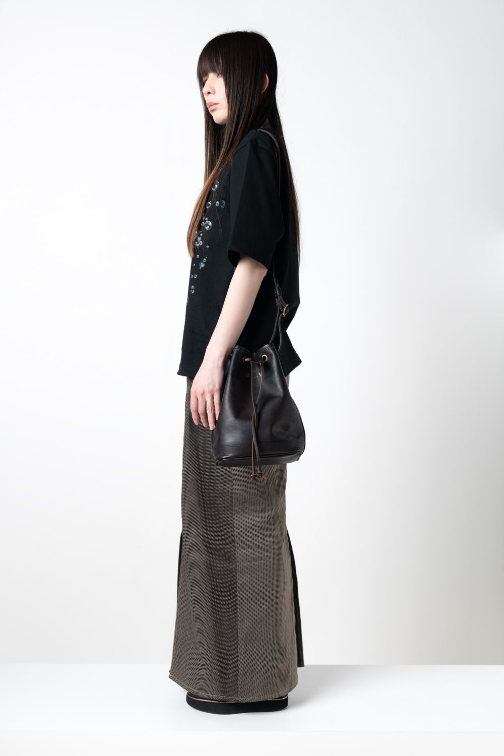 【ラスト1点 / 26SS】LEATHER WANDER PURSE BAG -SMALL [BLACK] / レザーミニショルダーバッグ [ブラウン]