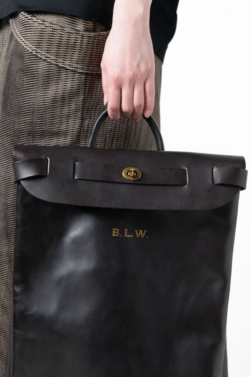 【ラスト1点 / 26SS】LEATHER VOYOGE 2WAY RUCKSACK [BLACK] / レザーリュックサック (2WAY) [ブラック]