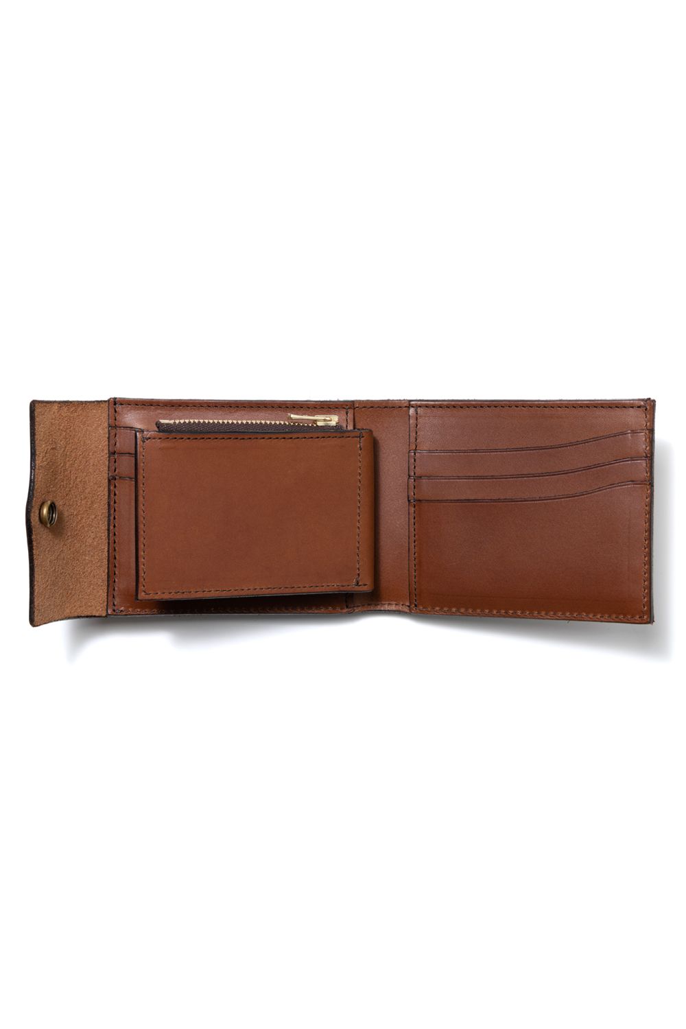 【25SS予約商品】LEATHER NAVAL MIDDLE WALLET [CORTESIA] | ネイバル ミドルウォレット / ブラウン
