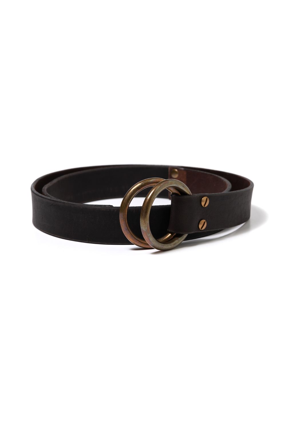 LEATHER RING BELT [BLACK] | リングベルト / ブラック