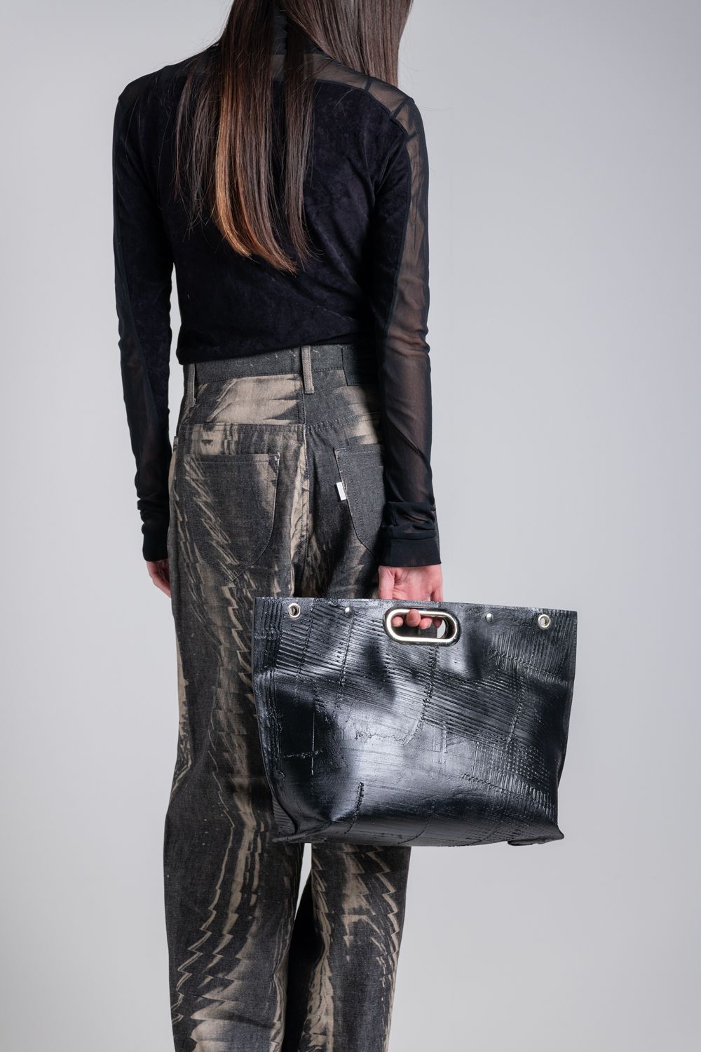 【お取り寄せ可能】壁クラッチ／ショルダー L・ヨコナガ [ブラック] / w25-05-bk