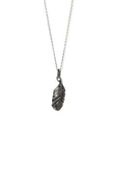 【ラスト1点】EX TINY FEATHER PENDANT OX / エクストラタイニーフェザーペンダント [シルバー]
