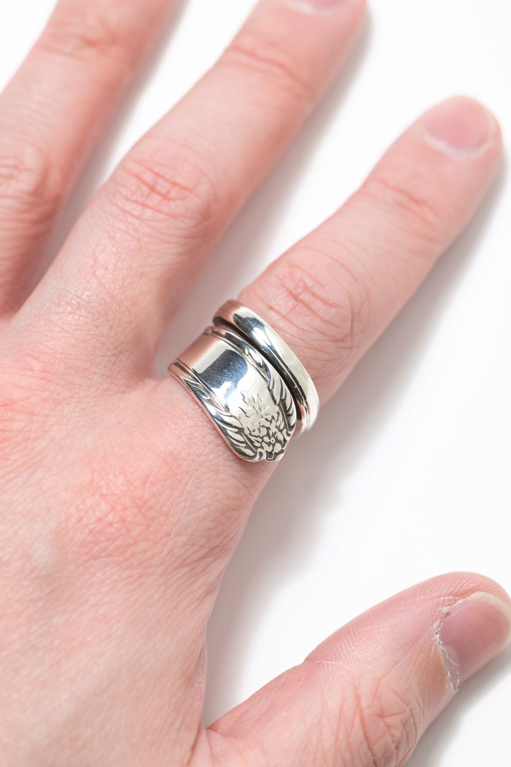 【1点もの】FLOWER SMOOTH SPOON RING / フラワースムーススプーンリング [SV]